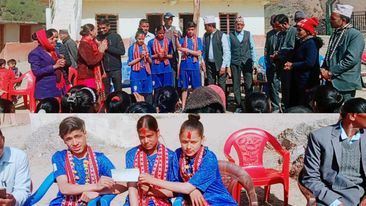 बैतडीको शिवलिङ्ग मावि बगर धौलाडीले स्वर्ण पदक विजेता खेलाडीहरुलाई नगदसहित सम्मान