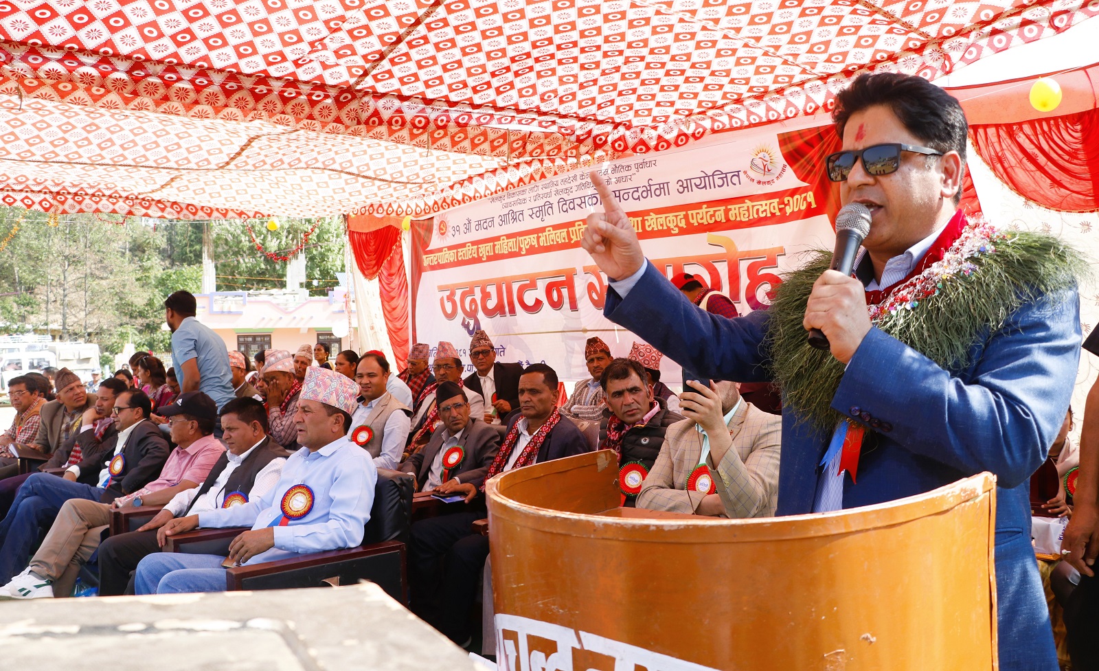 मन्त्री भण्डारीले गृहजिल्ला भ्रमणका क्रममा हिजो के बोले ?