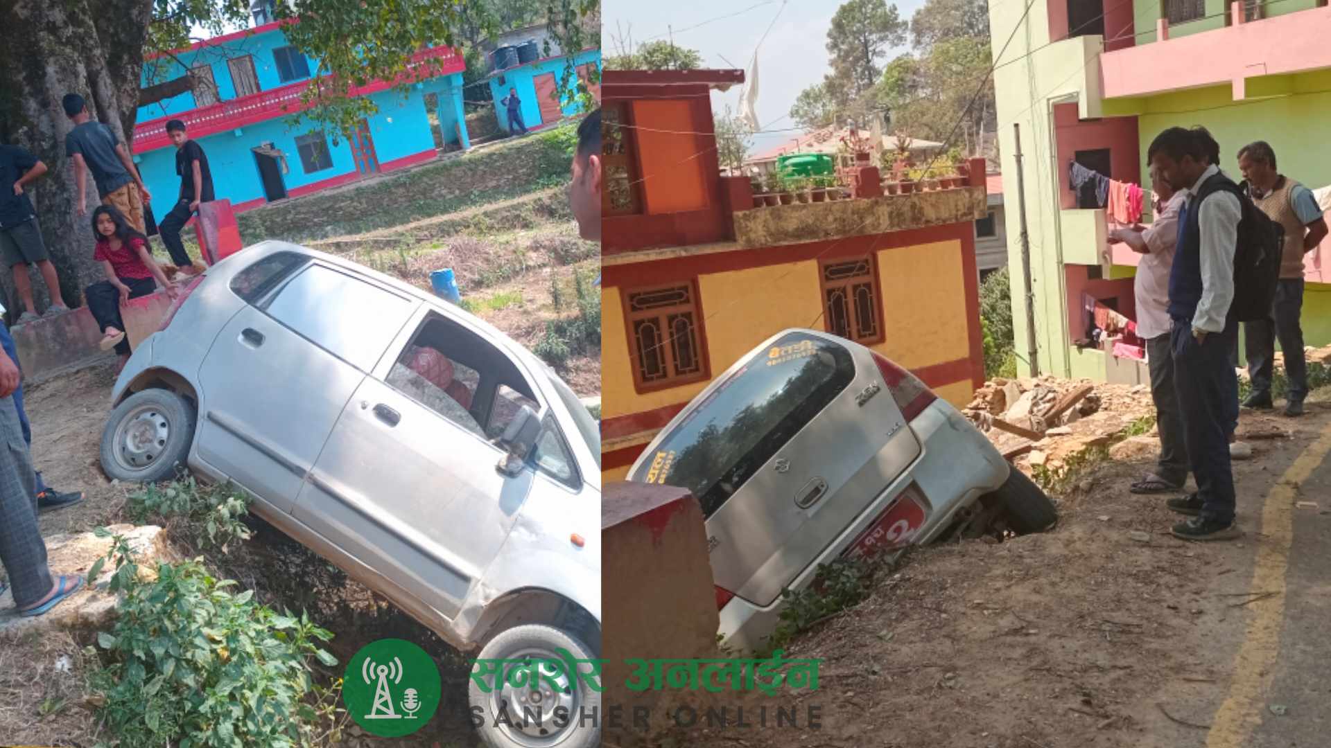 बैतडी : पार्किङमा राखेको अल्टो अचानक गुडेर दुर्घटना
