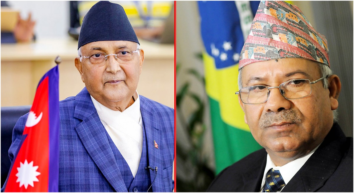 माधवकुमारलाई फोन गरेर ओलीले भने : भेट्न आउन सकिनँ, प्रचण्डले ल्याउनुहुने कुरा मेरो पनि हो