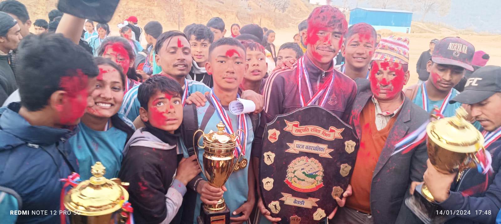 बैतडीको पाटन नगरस्तरिय राष्ट्रपति रनिङ शिल्ड समापन , उपाधी कृष्ण माविलाई